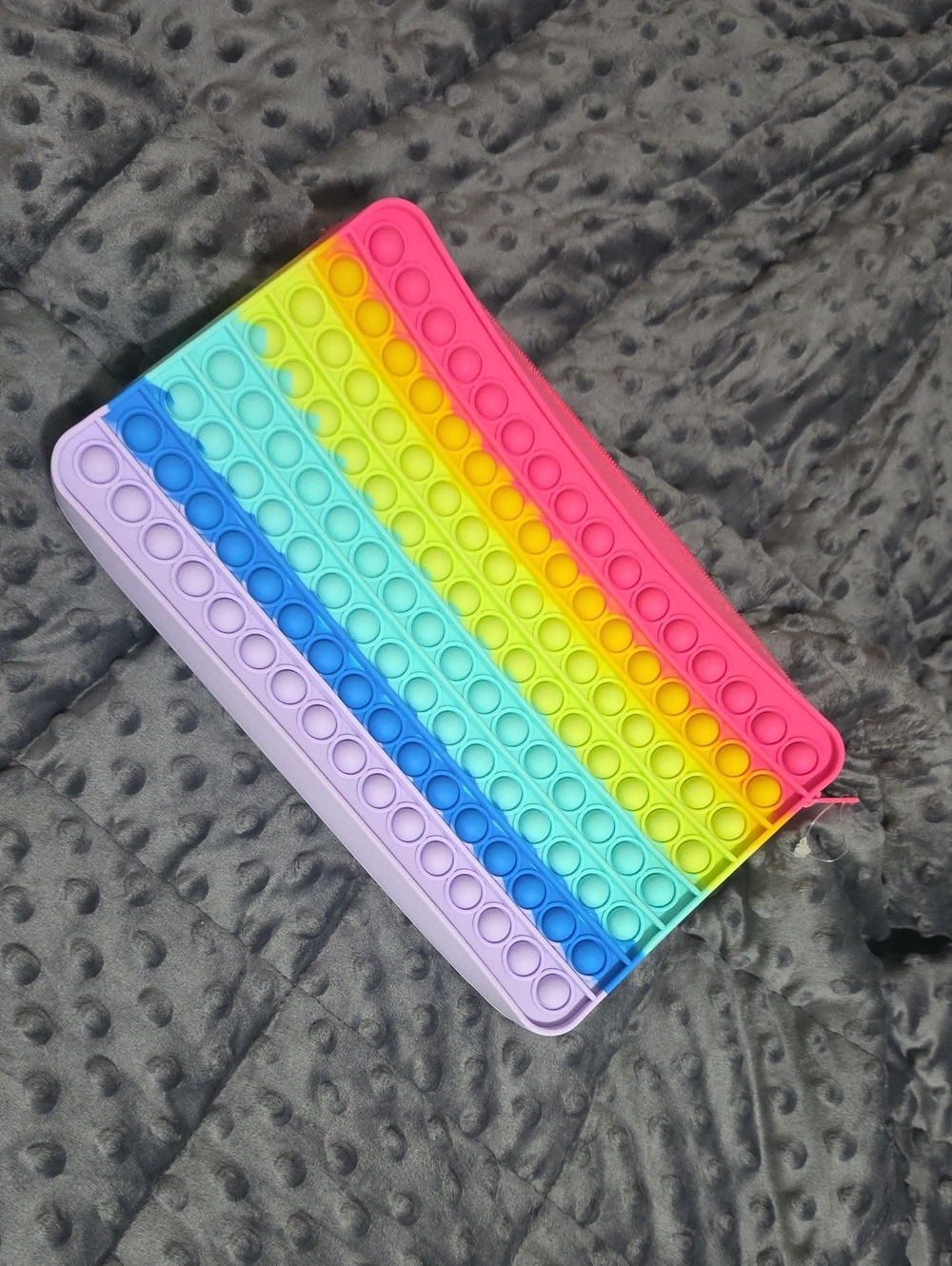 Rainbow Pop-It Zip Pouch - Multicolor